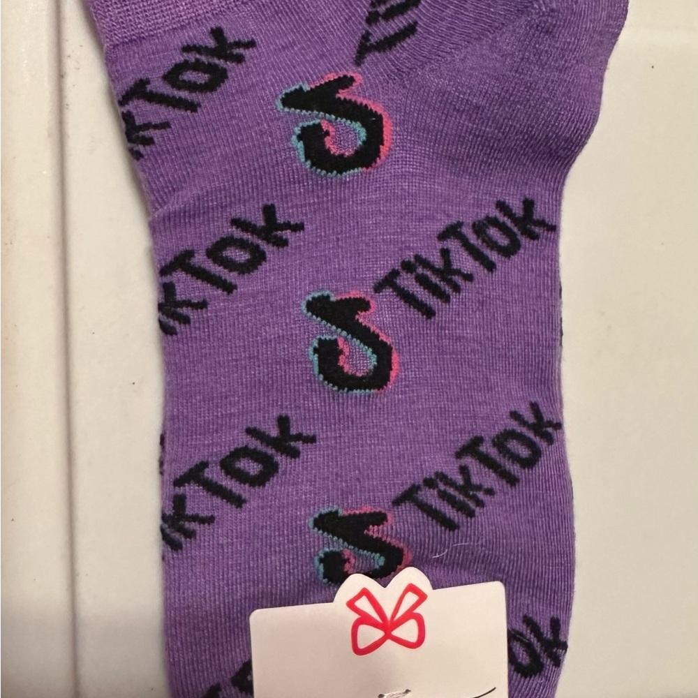 Purple Socks with Fun Design